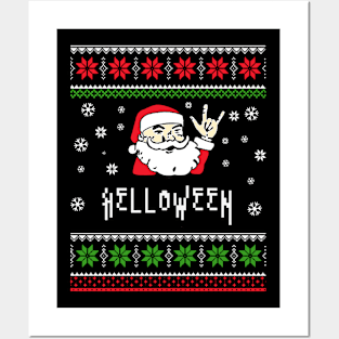 helloween santa metal Posters and Art